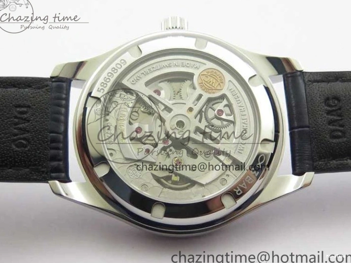 MIROTIME 0411 Packable Portuguese IW358304 ZF 1:1 Best Edition SS White Dial Blue Markers on Leather Strap A 7079